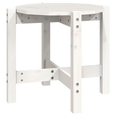 vidaXL Table basse Blanc Ø 52,5x45 cm Bois massif de pin