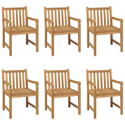 vidaXL Ensemble à manger de jardin 7 pcs Bois de teck solide