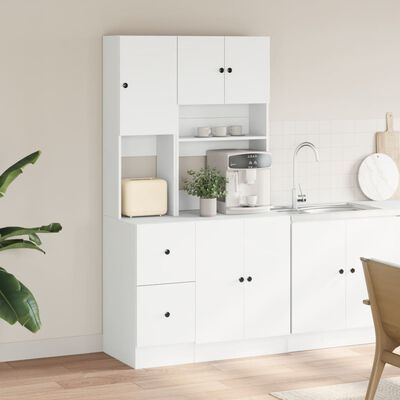 vidaXL Armoire de cuisine blanc 95x50x180 cm bois d'ingénierie