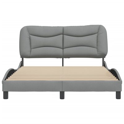 vidaXL Cadre de lit sans matelas gris clair 140x200 cm tissu