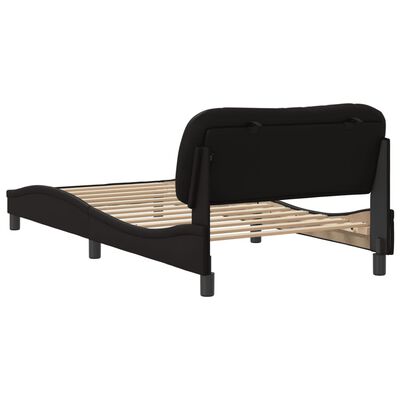 vidaXL Cadre de lit sans matelas noir 100x200 cm similicuir