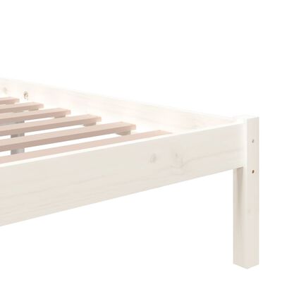 vidaXL Cadre de lit sans matelas blanc bois massif 90x200 cm