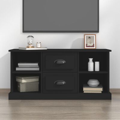 vidaXL Meuble TV noir 99,5x35,5x48 cm bois d'ingénierie