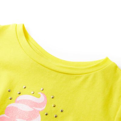 T-shirt pour enfants jaune 128