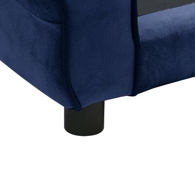 vidaXL Canapé pour chien Bleu 72x45x30 cm Peluche