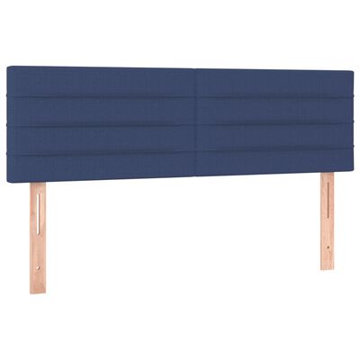 vidaXL Têtes de lit 2 pcs Bleu 72x5x78/88 cm Tissu