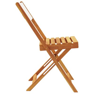 vidaXL Chaises de jardin pliantes lot de 4 tissu et bois massif