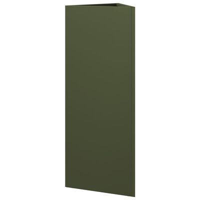 vidaXL Jardinière vert olive triangulaire 30x26x75 cm acier