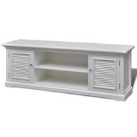 vidaXL Meuble TV Blanc Bois