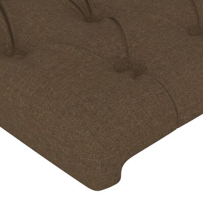 vidaXL Tête de lit à LED Marron foncé 83x16x118/128 cm Tissu