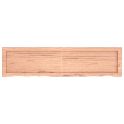 vidaXL Comptoir de salle de bain marron 120x30x(2-6) cm bois traité