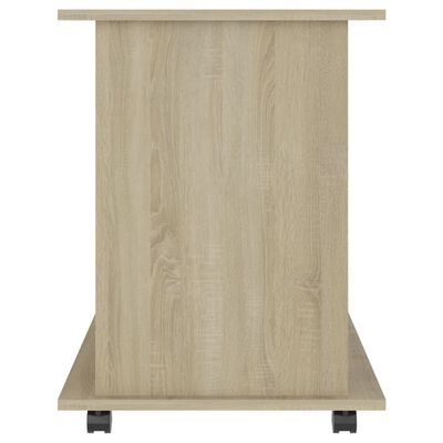 vidaXL Armoire à roulettes Chêne sonoma 60x45x60 cm Bois d’ingénierie