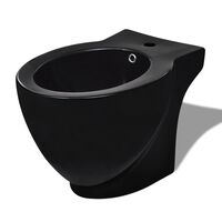 Bidet rond à poser en céramique sanitaire noir