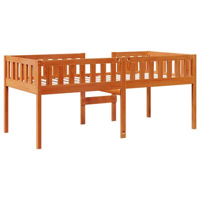 vidaXL Lit pour enfants sans matelas cire marron 75x190 cm pin massif