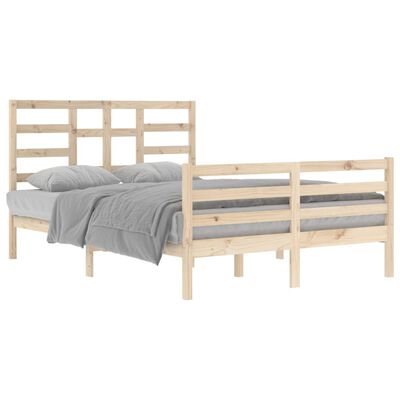 vidaXL Cadre de lit sans matelas bois massif 140x200 cm