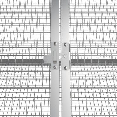 vidaXL Cage pour lapin Gris 403,5x80,5x71 cm Acier galvanisé