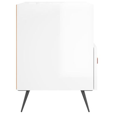 vidaXL Tables de chevet 2 pcs blanc brillant 40x35x47,5 cm