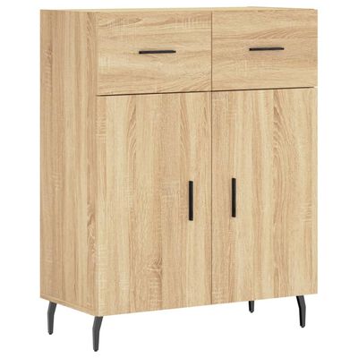 vidaXL Buffet haut Chêne sonoma 69,5x34x180 cm Bois d'ingénierie