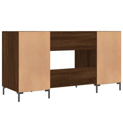 vidaXL Bureau chêne marron 140x50x75 cm bois d'ingénierie