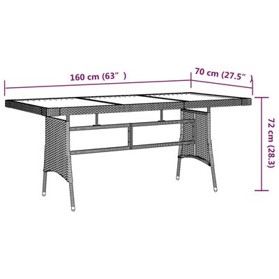 vidaXL Ensemble à manger d'extérieur 9 pcs Résine tressée Noir