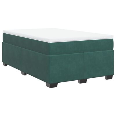 vidaXL Sommier à lattes de lit avec matelas vert foncé 120x190 cm