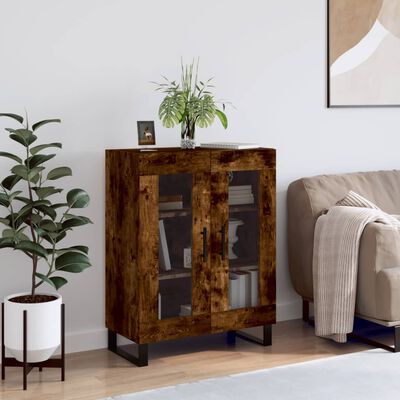 vidaXL Buffet chêne fumé 69,5x34x90 cm bois d'ingénierie