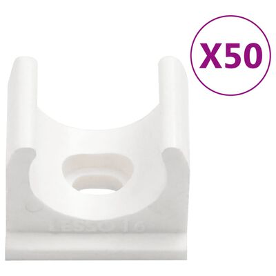 vidaXL Goulottes de câble avec pinces Ø16 mm 30 m PVC