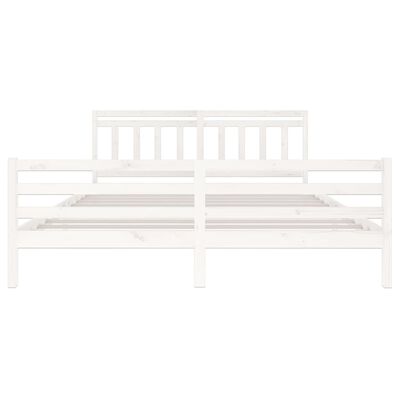 vidaXL Cadre de lit Blanc Bois massif 200x200 cm