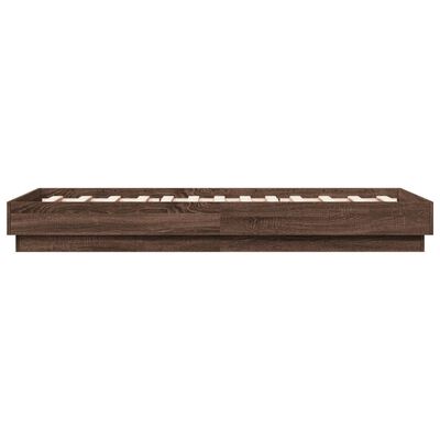 vidaXL Cadre de lit sans matelas chêne marron 75x190cm bois ingénierie