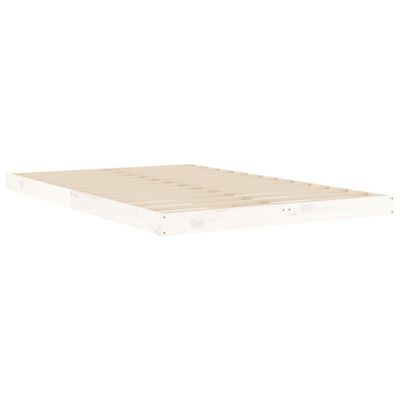 vidaXL Cadre de lit blanc 120x190 cm petit double bois massif de pin