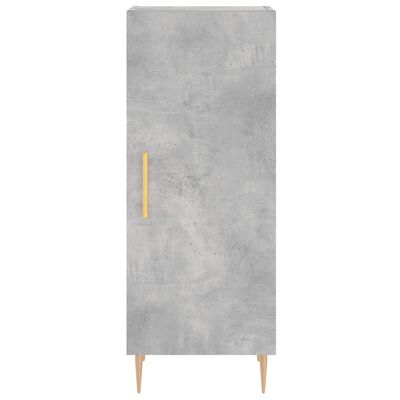 vidaXL Buffet haut Gris béton 34,5x34x180 cm Bois d'ingénierie