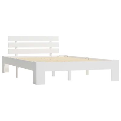 vidaXL Cadre de lit sans matelas blanc 140x200 cm bois de pin massif