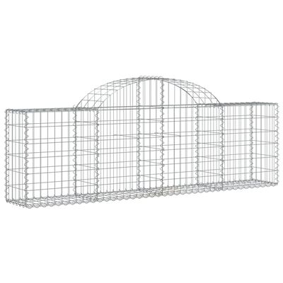 vidaXL Paniers à gabions arqués 9 pcs 200x30x60/80 cm Fer galvanisé