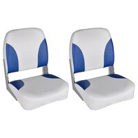 vidaXL Sièges de bateau 2 pcs Dossier pliable avec oreiller 41x36x48cm