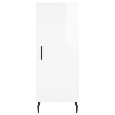 vidaXL Buffet Blanc brillant 34,5x34x90 cm Bois d'ingénierie