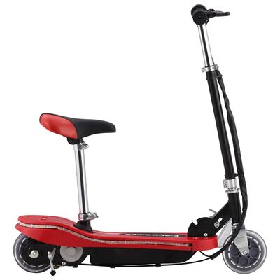 vidaXL Trottinette pour enfants avec selle et LED 120 W rouge