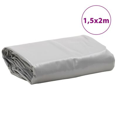 vidaXL Bâche gris 1,5x2 m 650 g/m²