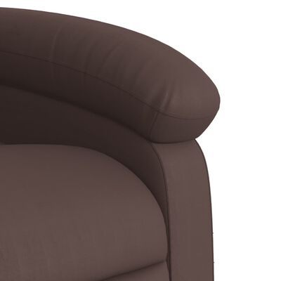 vidaXL Fauteuil de massage inclinable électrique marron similicuir