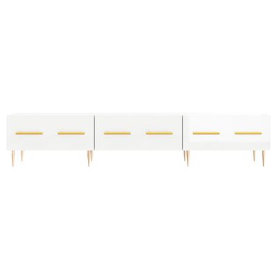 vidaXL Meuble TV blanc brillant 150x36x30 cm bois d'ingénierie