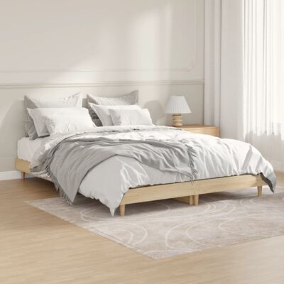 vidaXL Cadre de lit sans matelas chêne sonoma 140x190 cm