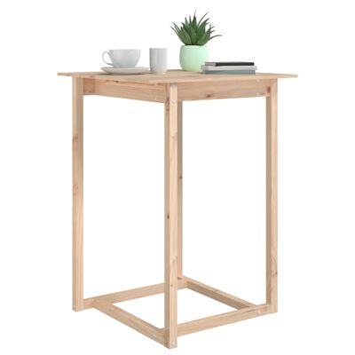 vidaXL Table de bar 80x80x110 cm Bois massif de pin