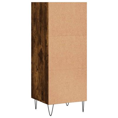 vidaXL Buffet chêne fumé 34,5x32,5x90 cm bois d'ingénierie