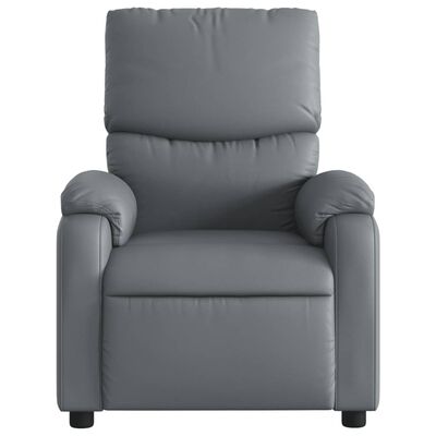 vidaXL Fauteuil de massage inclinable Gris Similicuir