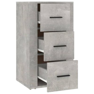 vidaXL Buffet Gris béton 40x33x70 cm Bois d'ingénierie