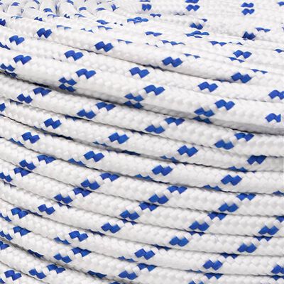 vidaXL Corde de bateau Blanc 6 mm 50 m Polypropylène