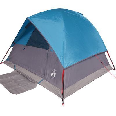 vidaXL Tente de camping à dôme 3 personnes bleu imperméable