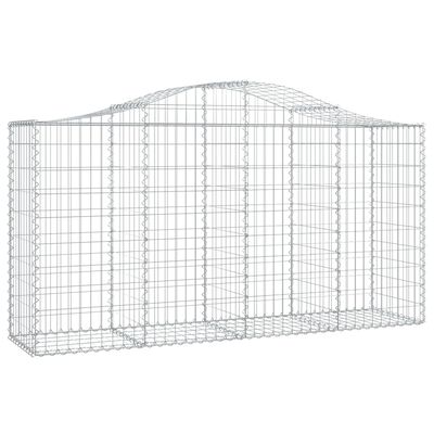 vidaXL Paniers à gabions arqués 15 pcs 200x50x100/120 cm fer galvanisé