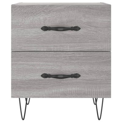 vidaXL Table de chevet sonoma gris 40x35x47,5 cm bois d’ingénierie