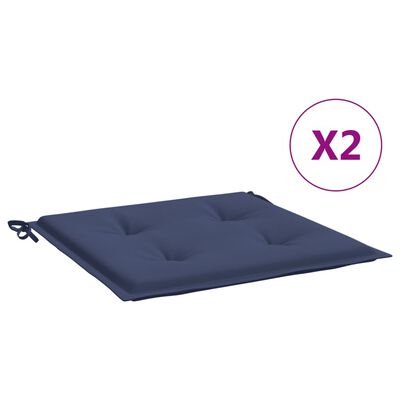 vidaXL Coussins de palette lot de 2 bleu marine 50x50x3 cm