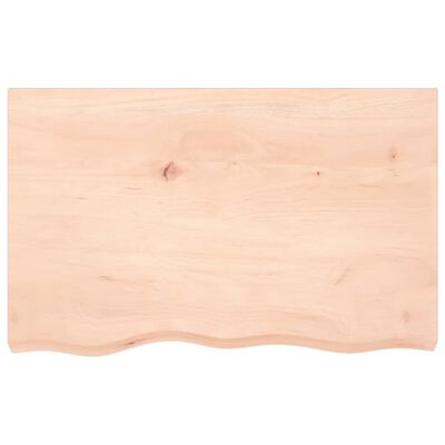 vidaXL Dessus de table 80x50x(2-6) cm bois de chêne massif non traité